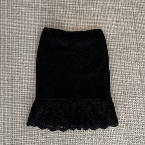 White House Black Market Black Lace Pencil Skirt